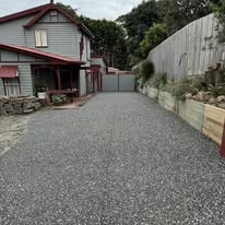 exposed aggregate driveway rosebud