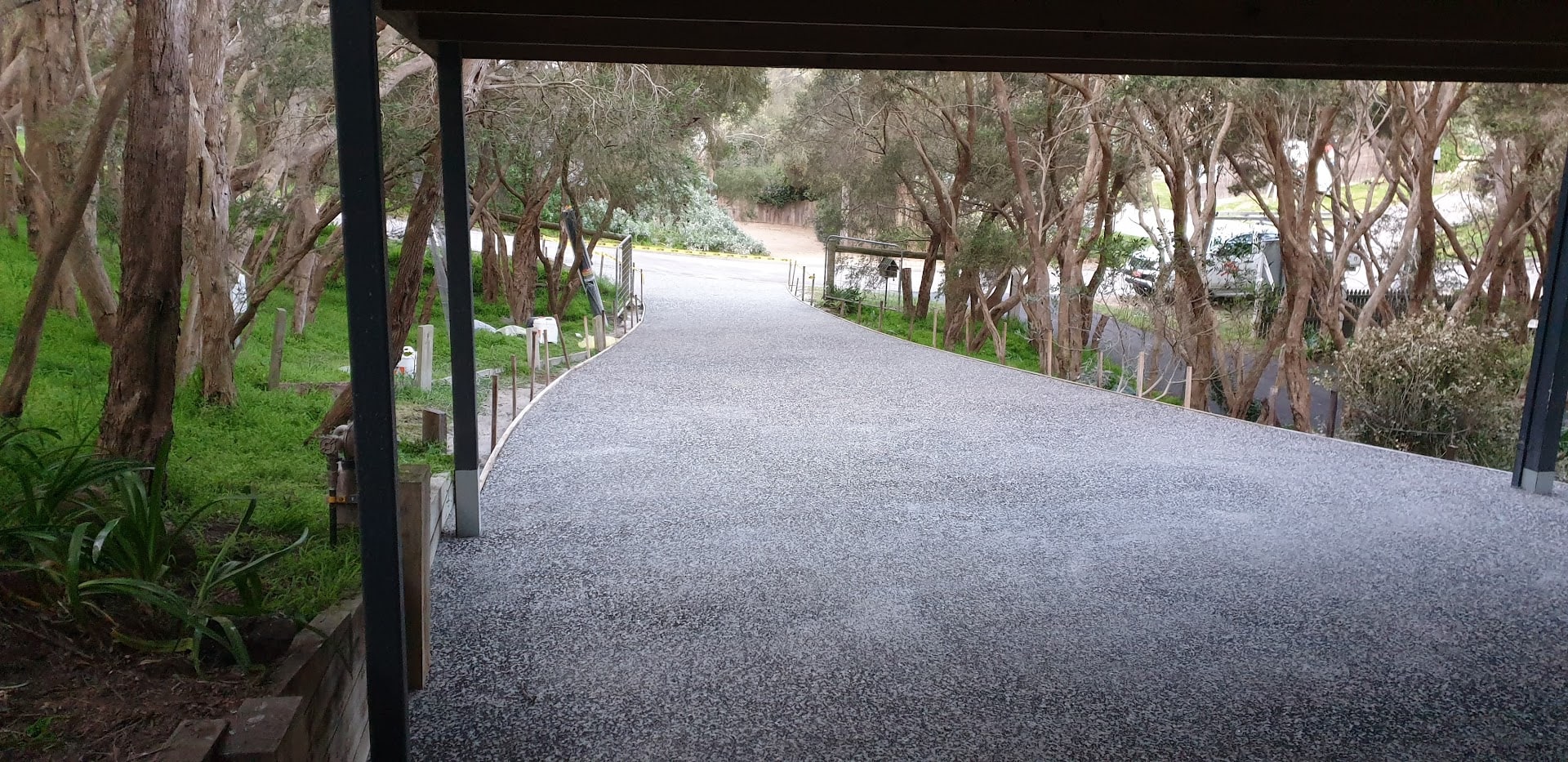 Exposed aggregate pool area resurfacing