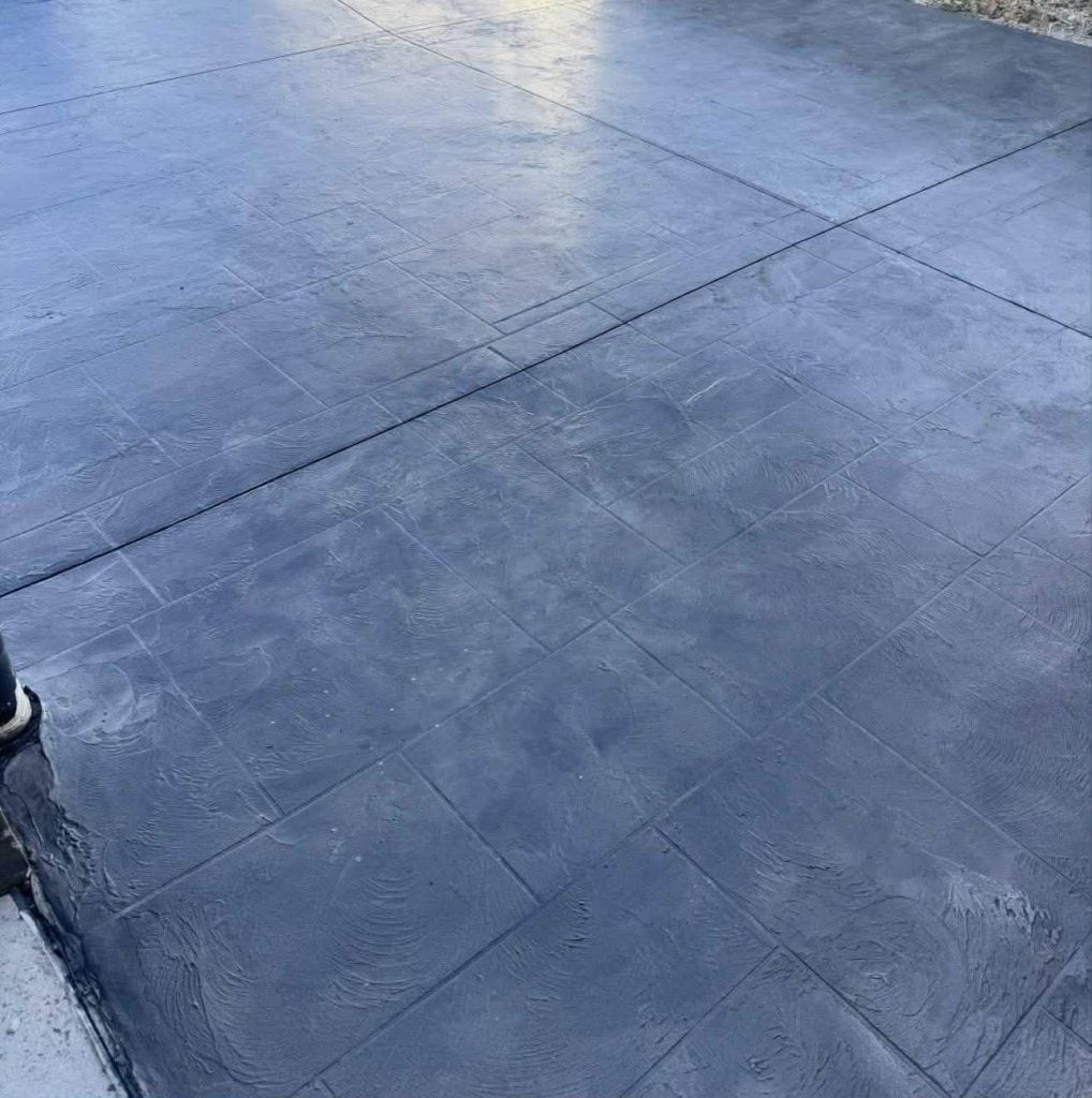 Slate impression concrete resurfacing driveway Melbourne