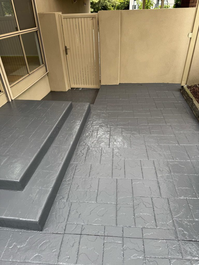sealed concrete outdoor area melbourne fresh finish