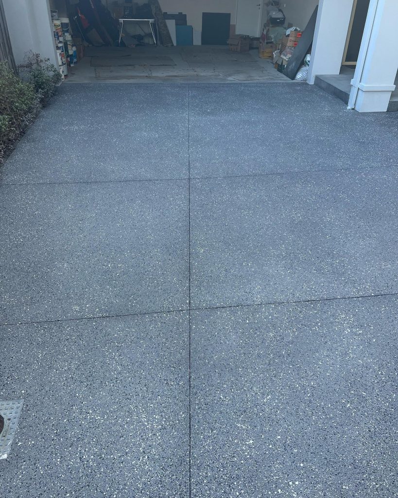 Exposed aggregate driveway resurfacing Bayside Melbourne completed finish smooth surface