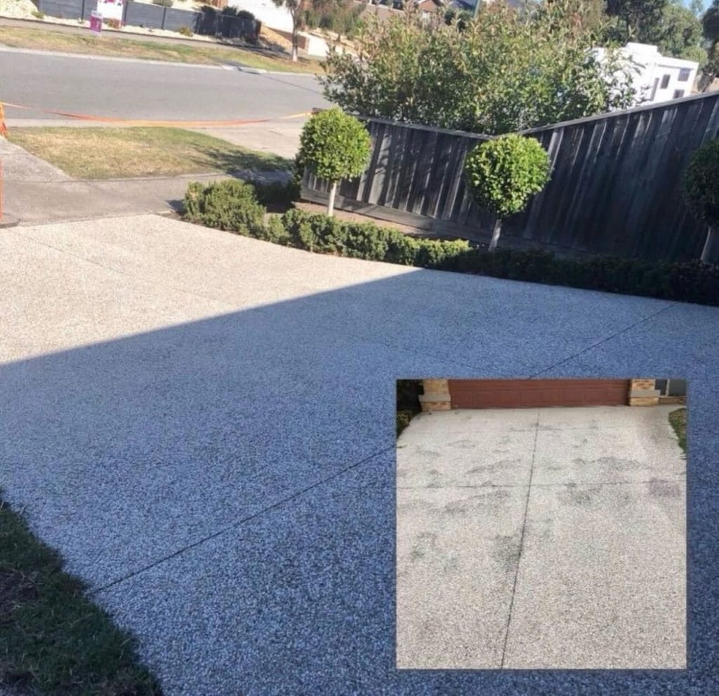 clear sealing exposed aggregate driveway Melbourne