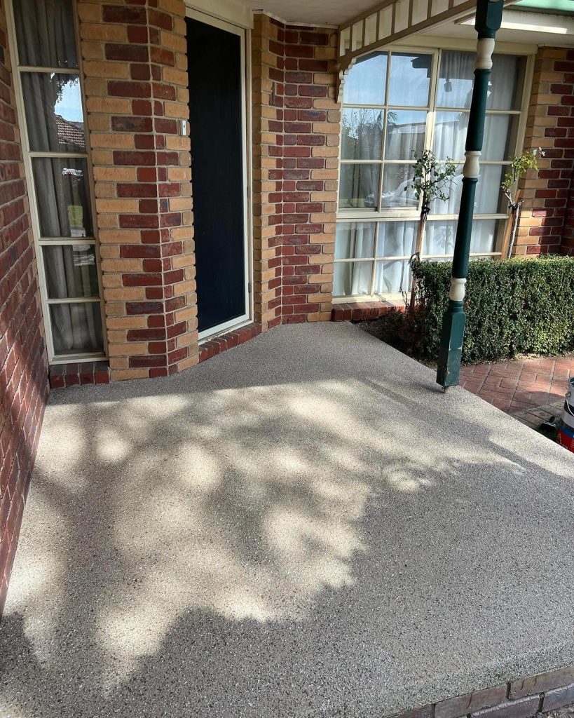 Concrete resurfacing Narre Warren entry area after resurfacing finish