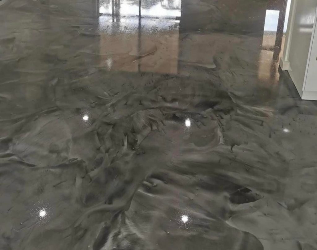 Metallic epoxy flooring in Pakenham