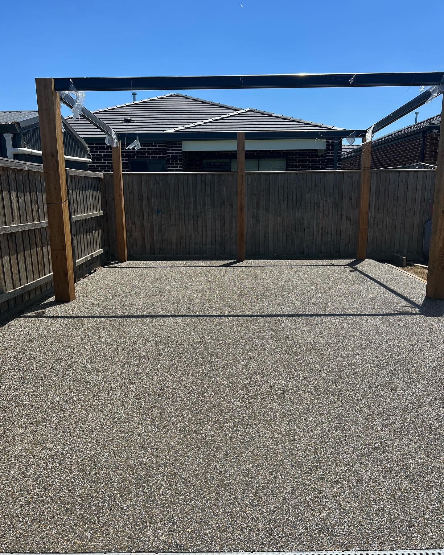 Exposed aggregate pool area resurfacing