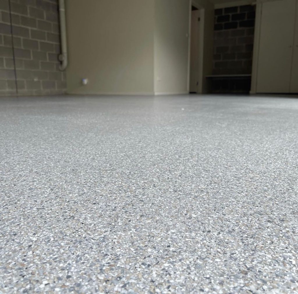 poxy garage flooring installation on the Mornington Peninsula
