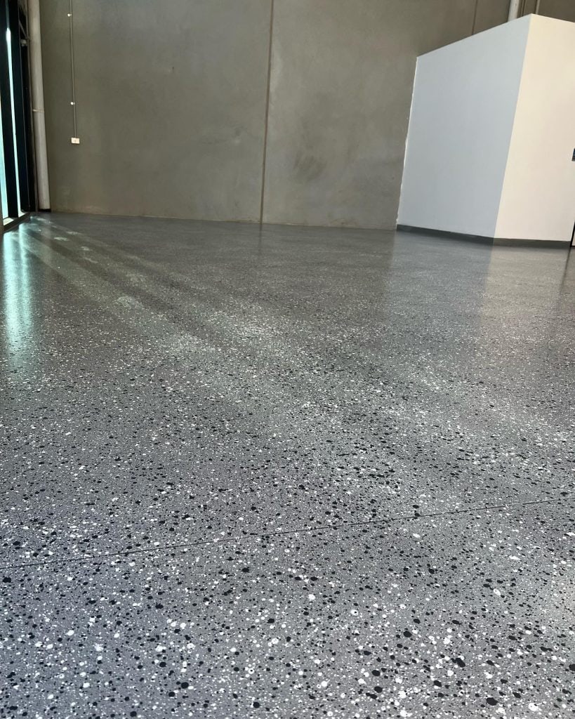 Stippled stone water based epoxy flooring in Seaford