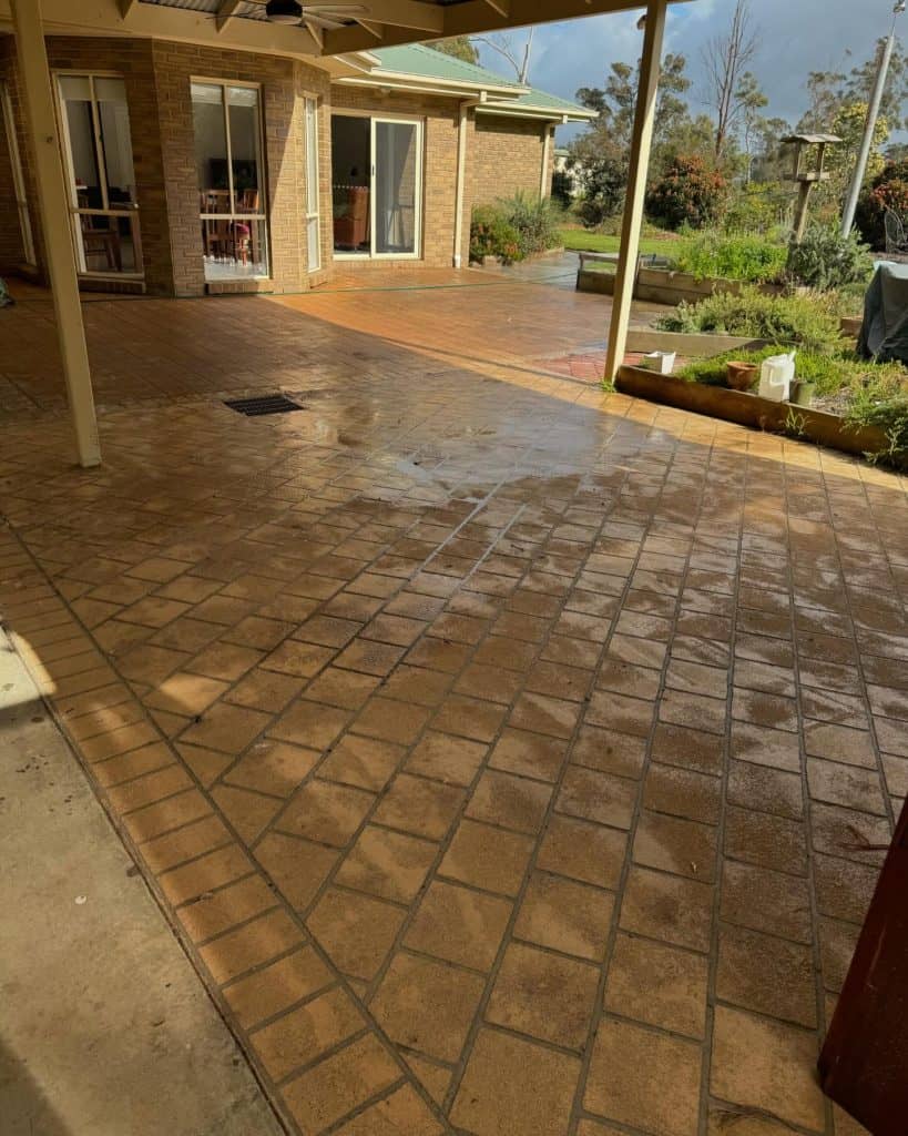 Before cut stone concrete resurfacing in Drouin
