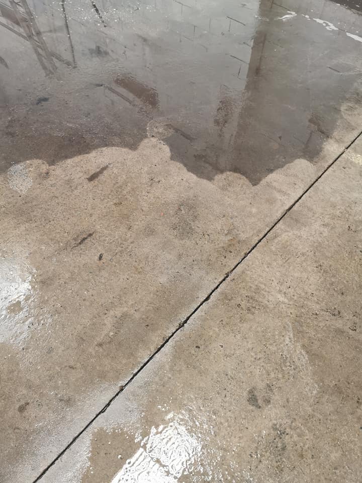 Pressure Cleaning Concrete Surface