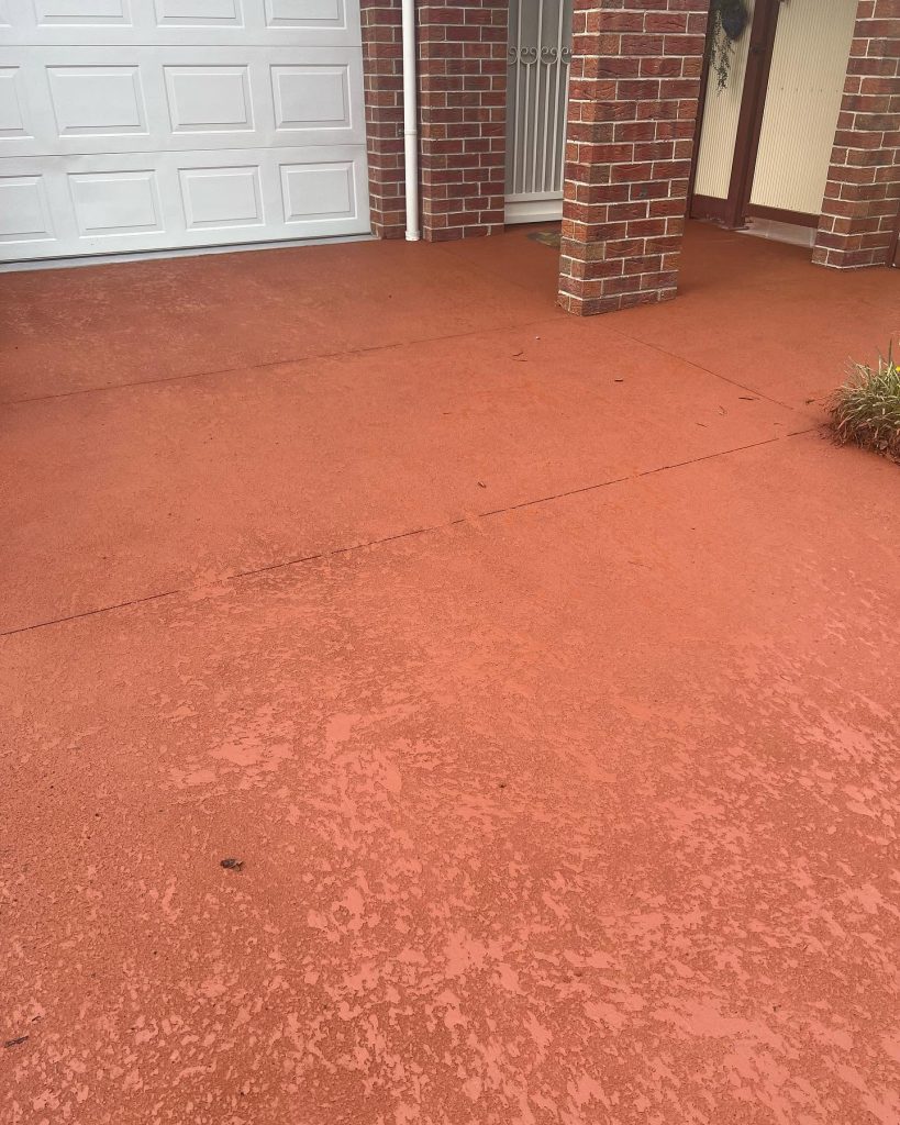 Cut stone pattern concrete resurfacing in Box Hill applied to an outdoor entertainment area by Nupave