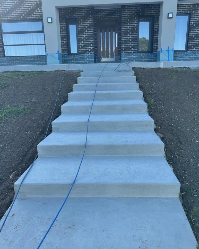 Concrete stairs before resurfacing in Drouin