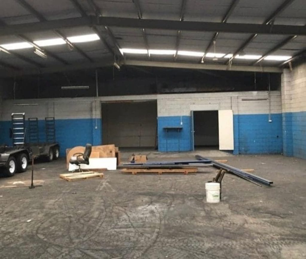 Factory warehouse concrete floor before epoxy flooring installation in Melbourne