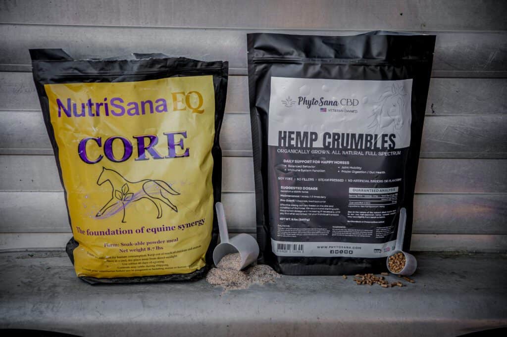 equine recovery stack CORE and CBD Crumbles