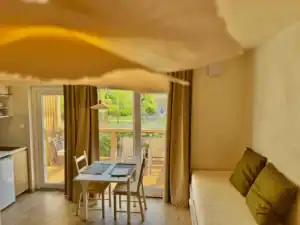 Jégmadár apartman nappali és étkező