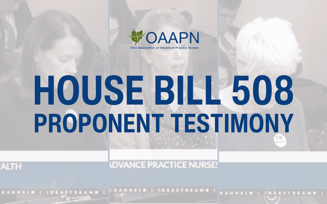Ohio House Bill 508: Proponent Testimony