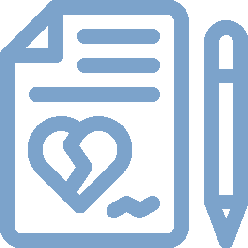 civil partnership dissolution icon