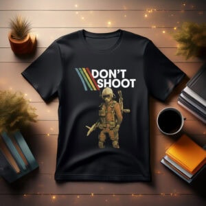 DON’T SHOOT Retro Arcade Gaming Shirt