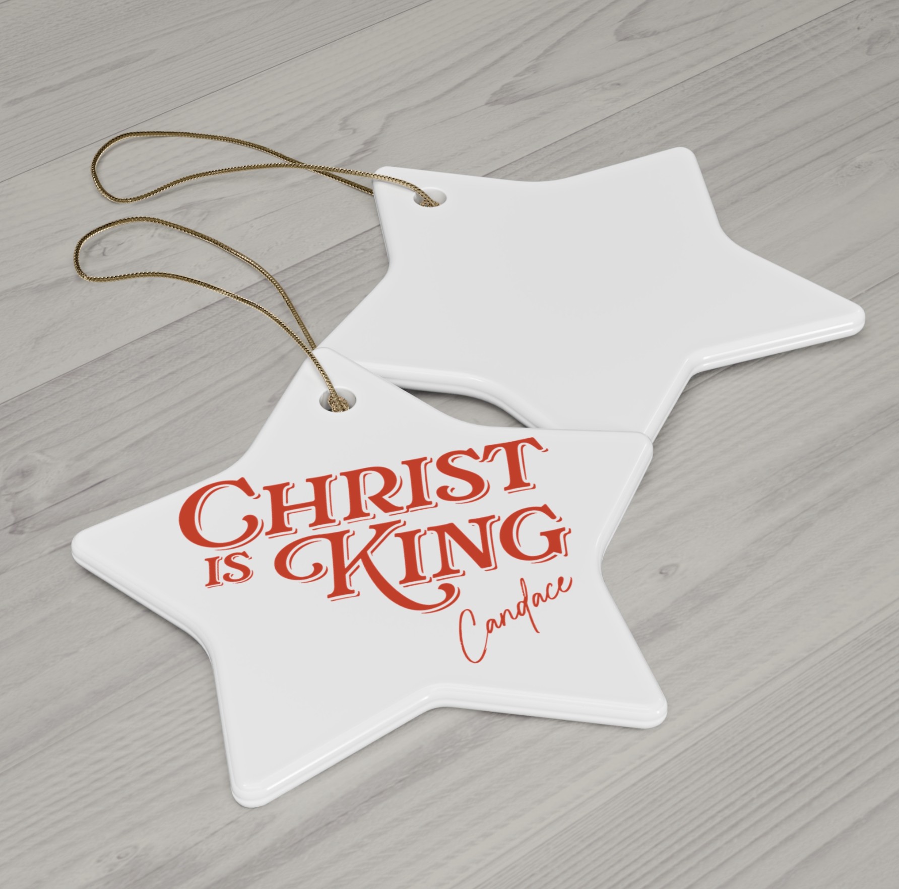 Candace Christ Is King Ceramic Ornament