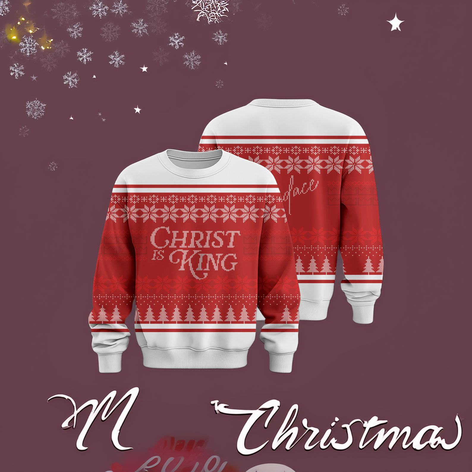 Candace Christ Is King Ugly Christmas Sweater