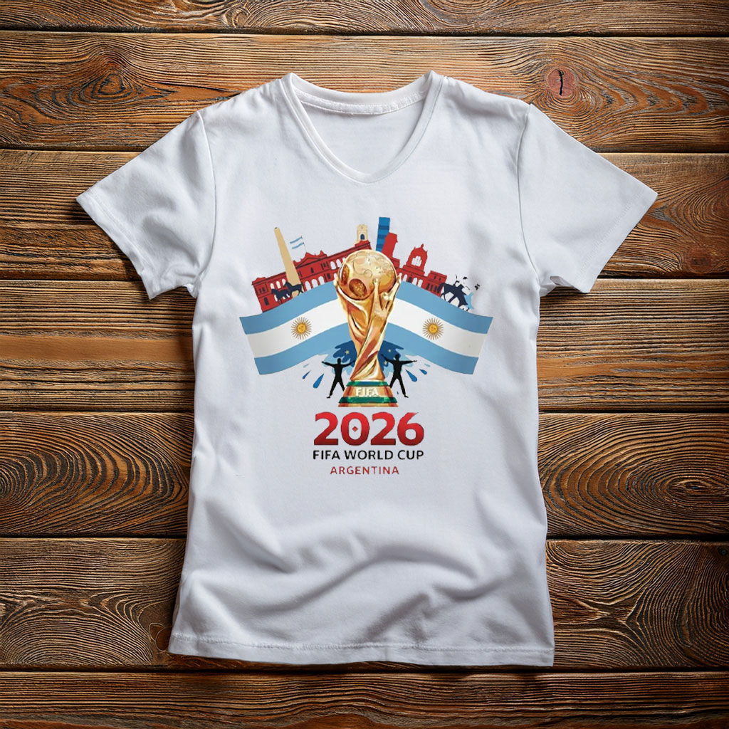 Argentina FIFA World Cup 2026 Trophy Graphic Shirt