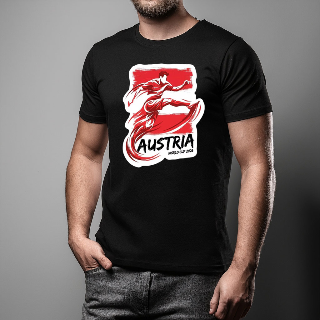 Austria World Cup 2026 Soccer Motion Shirt