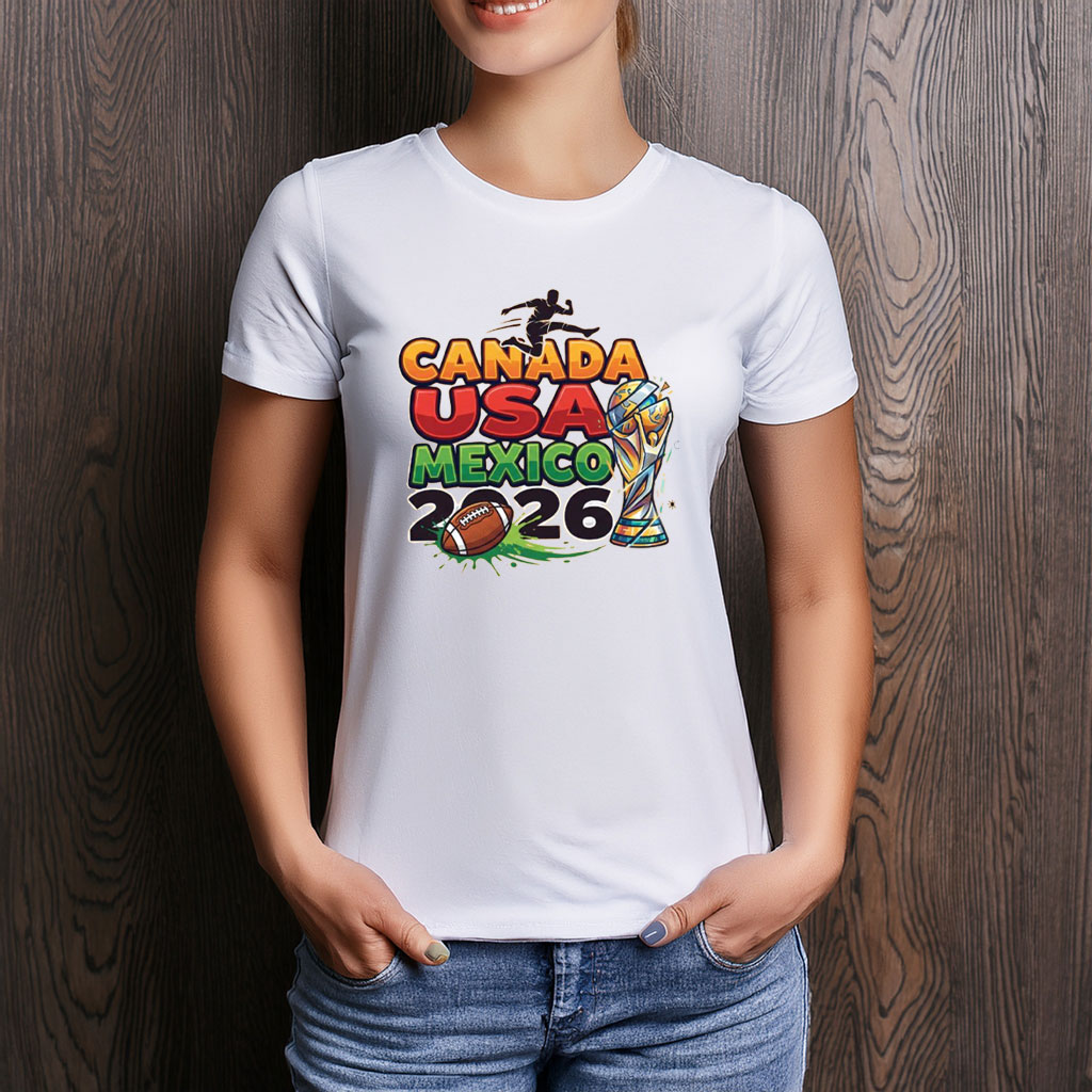 Canada USA Mexico 2026 Bold Typography Shirt
