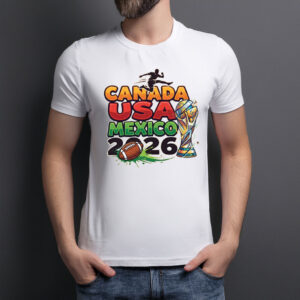 Canada USA Mexico 2026 Bold Typography Shirt