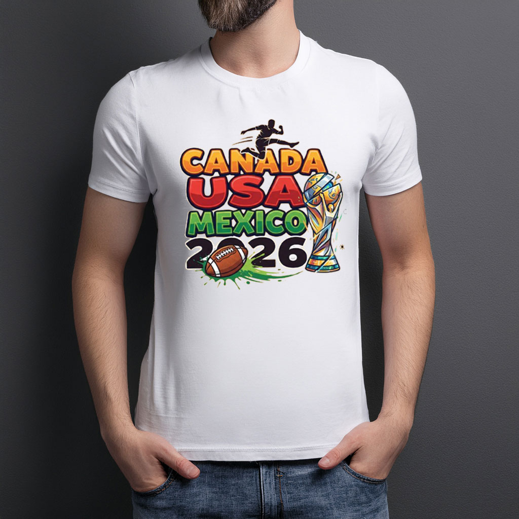Canada USA Mexico 2026 Bold Typography Shirt