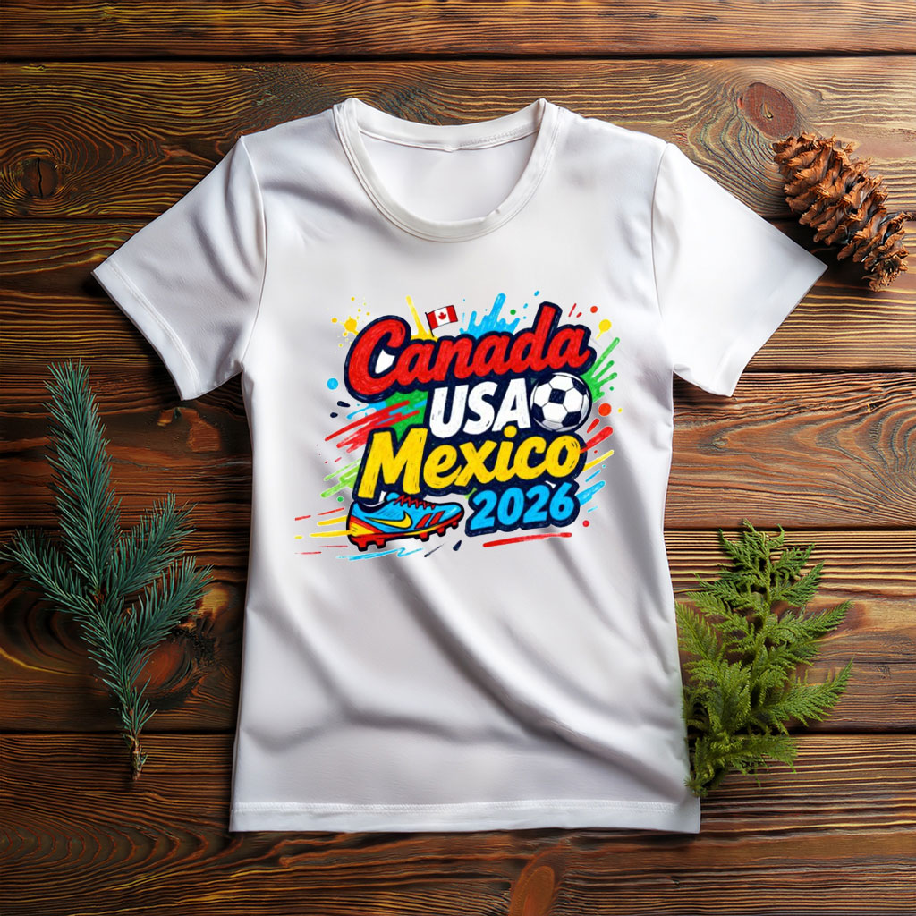 Canada USA Mexico 2026 Typography Graphic Shirt