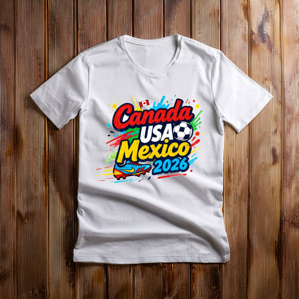 Canada USA Mexico 2026 Typography Graphic Shirt