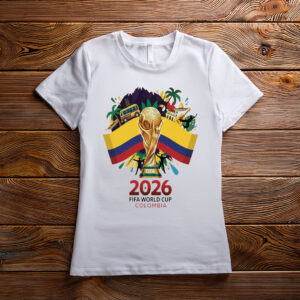 Colombia FIFA World Cup 2026 Trophy Graphic Shirt