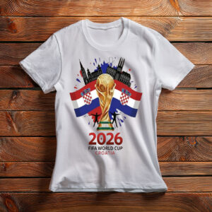 Croatia FIFA World Cup 2026 Trophy Graphic Shirt