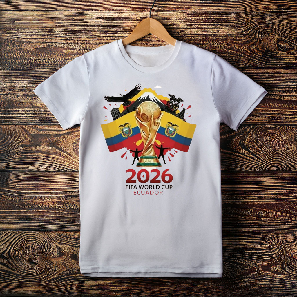 Ecuador FIFA World Cup 2026 Trophy Graphic Shirt