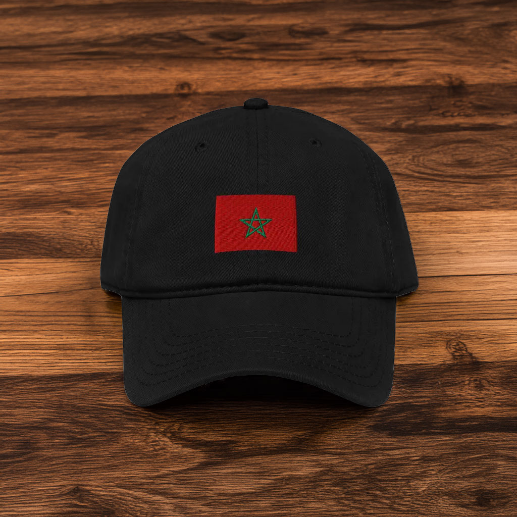 Embroidered Moroccan Flag Cap