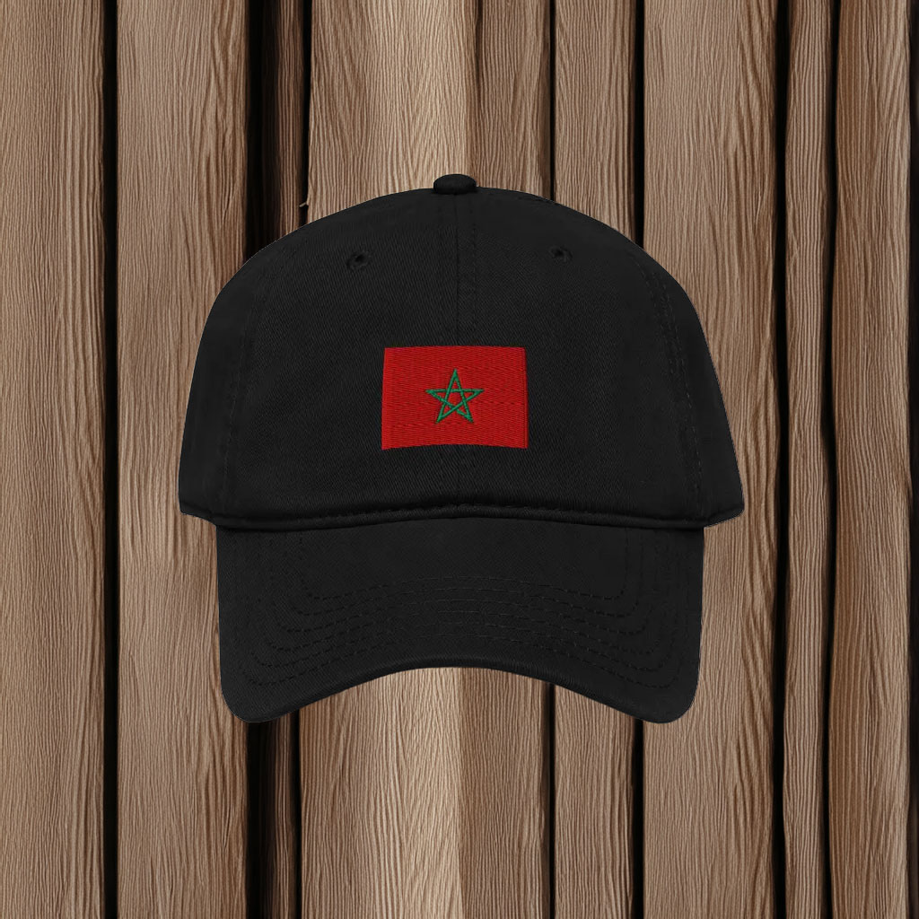 Embroidered Moroccan Flag Cap