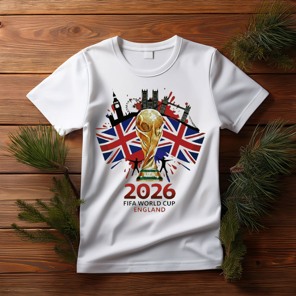 England FIFA World Cup 2026 Trophy Graphic Shirt