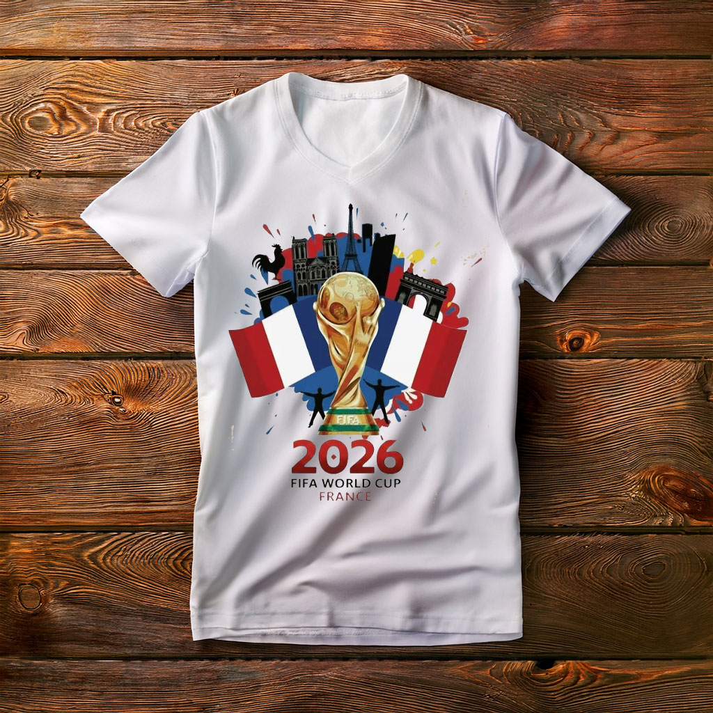 France FIFA World Cup 2026 Trophy Graphic Shirt