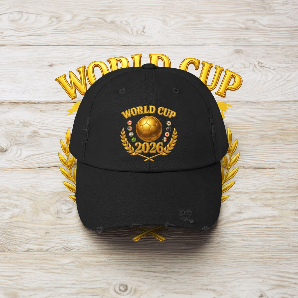 Gold Trophy World Cup 2026 Hat