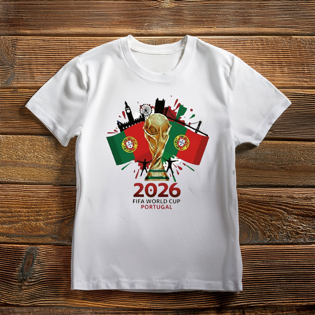 Portugal FIFA World Cup 2026 Trophy Graphic Shirt