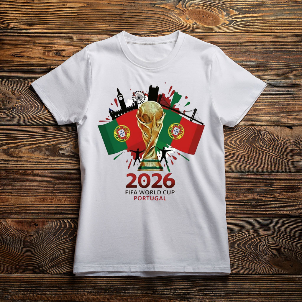 Portugal FIFA World Cup 2026 Trophy Graphic Shirt