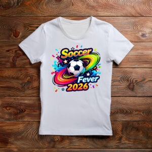 Soccer Fever 2026 Colorful Graphic Shirt