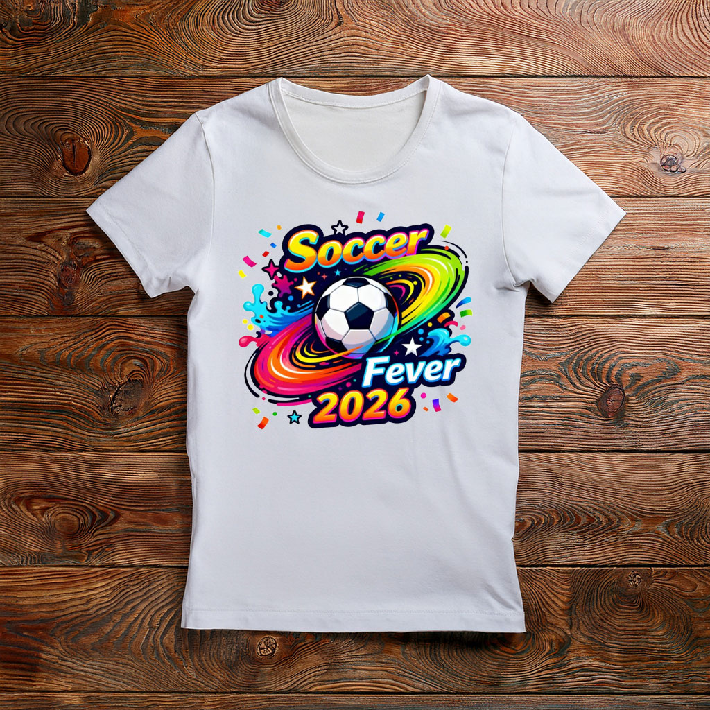 Soccer Fever 2026 Colorful Graphic Shirt