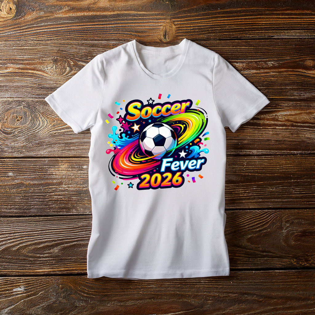 Soccer Fever 2026 Colorful Graphic Shirt