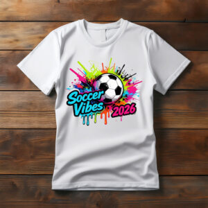 Soccer Vibes 2026 Paint Splash Graphic Shirt