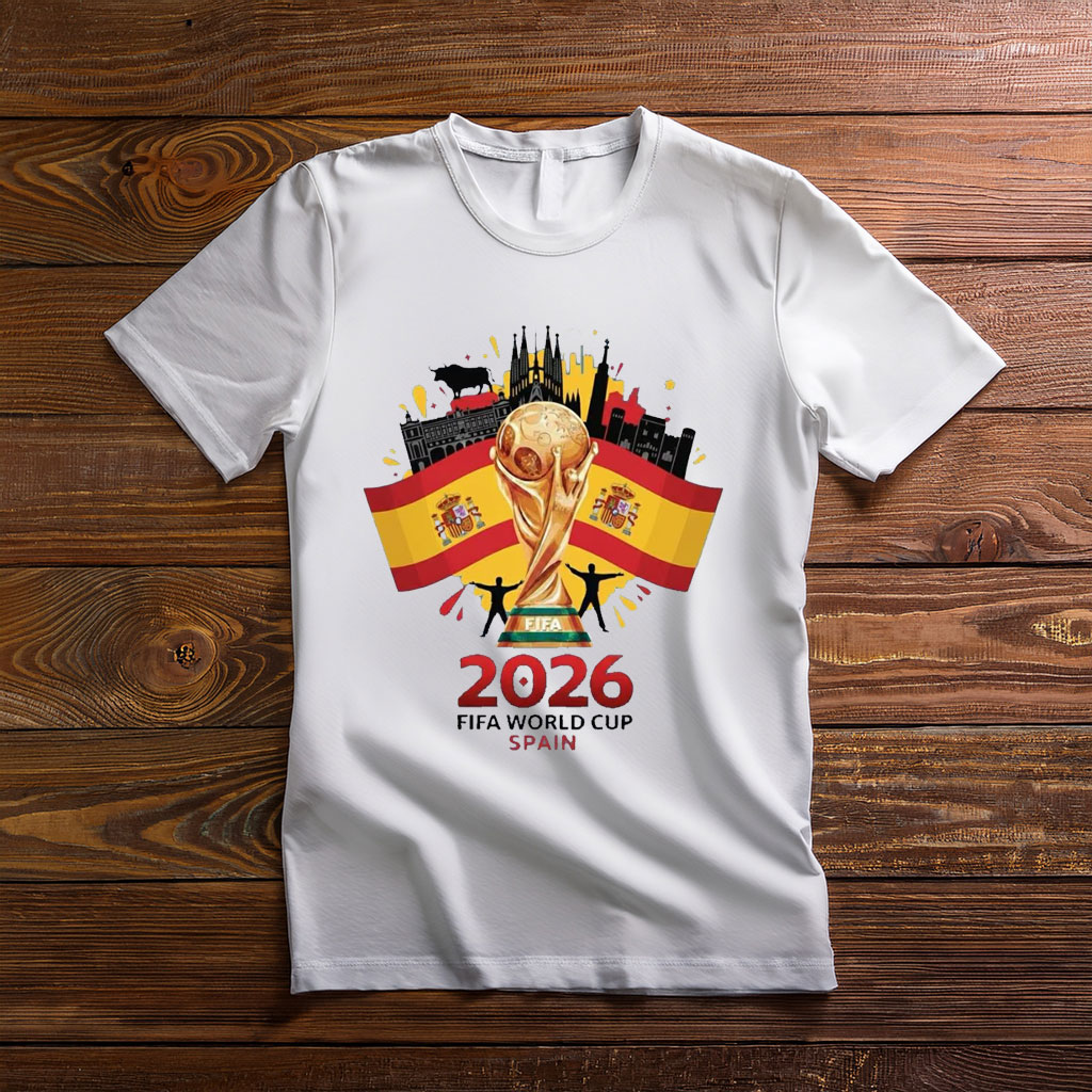 Spain FIFA World Cup 2026 Trophy Graphic Shirt
