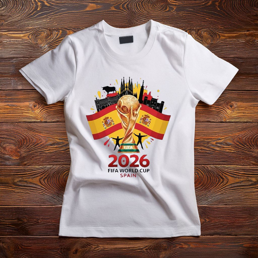 Spain FIFA World Cup 2026 Trophy Graphic Shirt