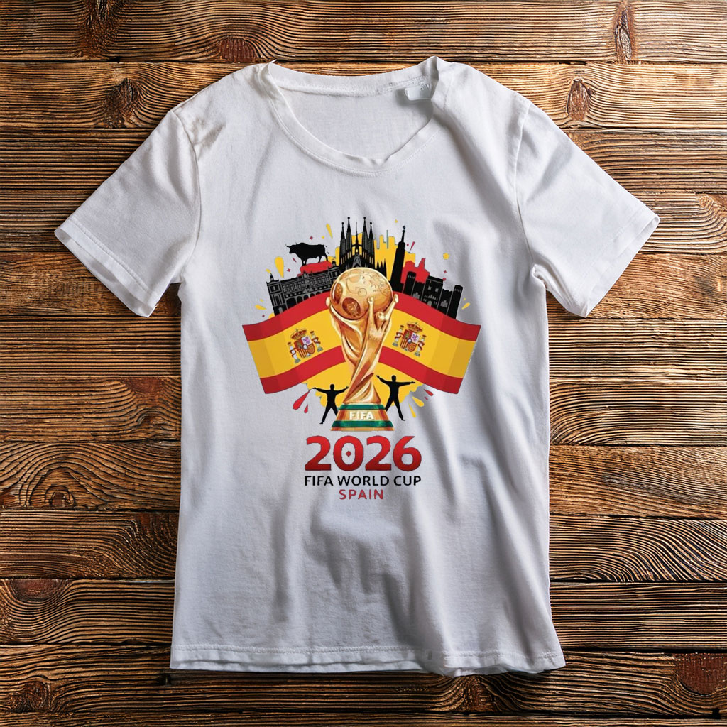 Spain FIFA World Cup 2026 Trophy Graphic Shirt