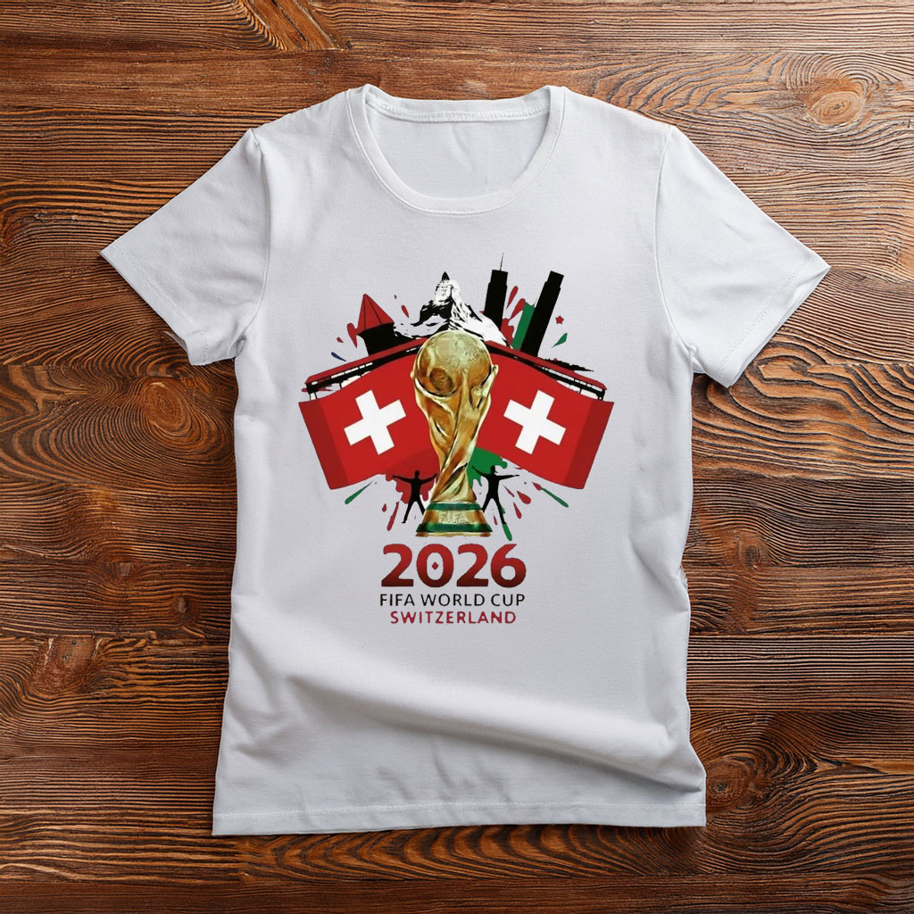 Switzerland FIFA World Cup 2026 Trophy Graphic Shirt