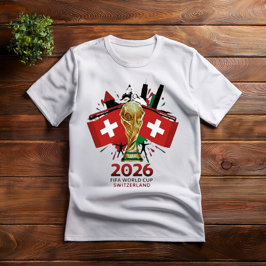 Switzerland FIFA World Cup 2026 Trophy Graphic Shirt