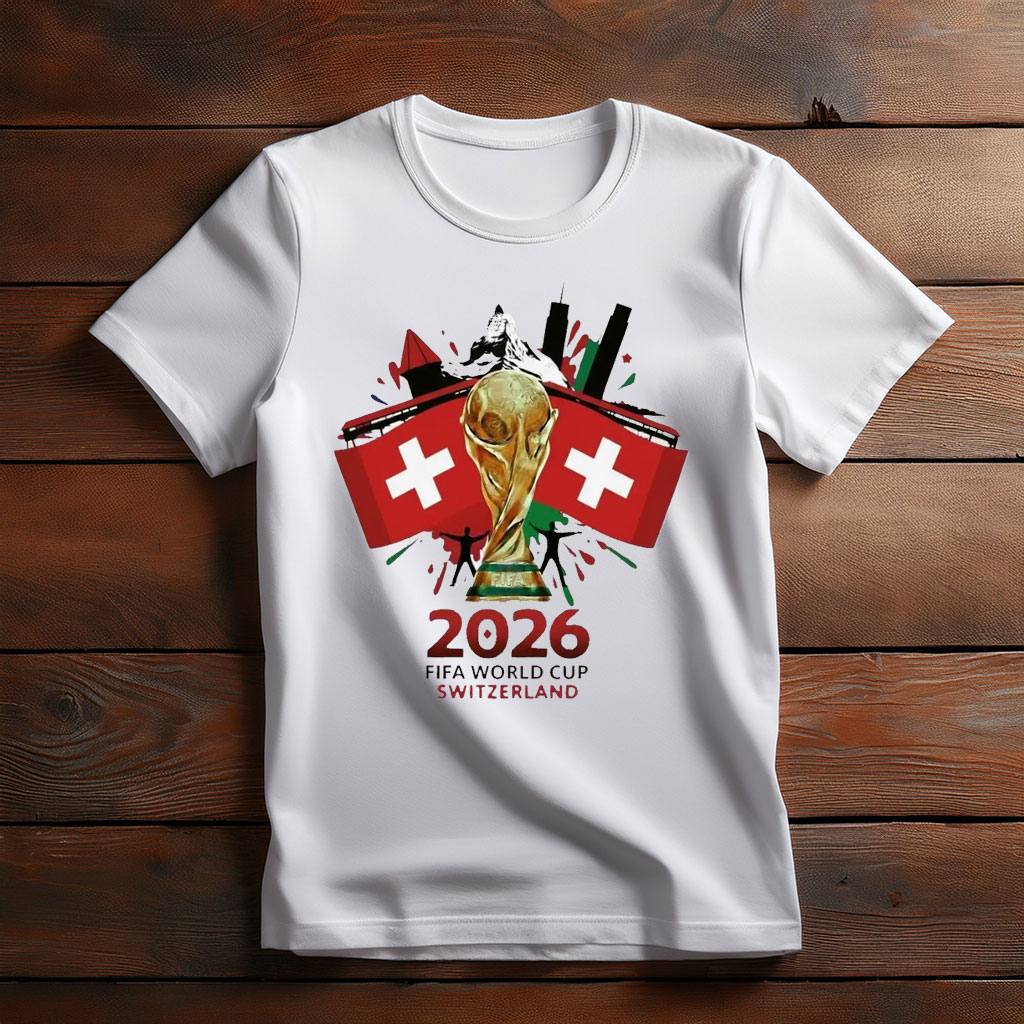 Switzerland FIFA World Cup 2026 Trophy Graphic Shirt